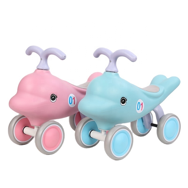 Hot Sale New Model Cartoon Baby Swing Car With 4 Wheels 2 Colors Mix Twist Car