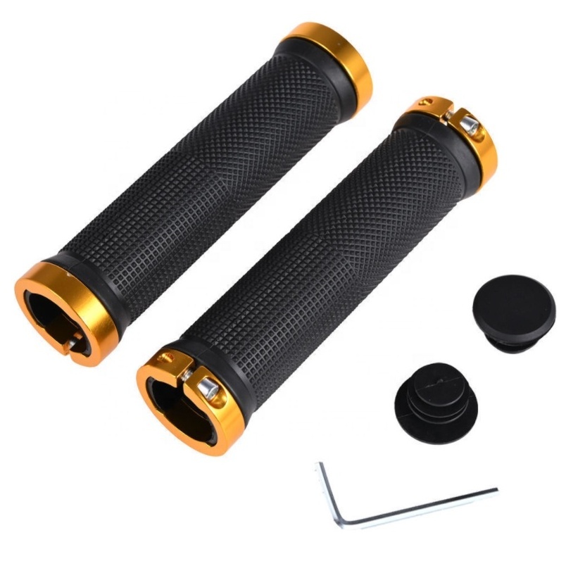 wholesale Soft Rubber Anti-slip Bike Handle Grips Lock On Bar End Mountain Road Cycling Bike Bicycle MTB Handlebar Cover Grips