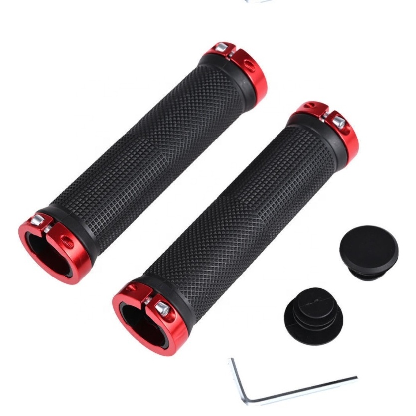 wholesale Soft Rubber Anti-slip Bike Handle Grips Lock On Bar End Mountain Road Cycling Bike Bicycle MTB Handlebar Cover Grips