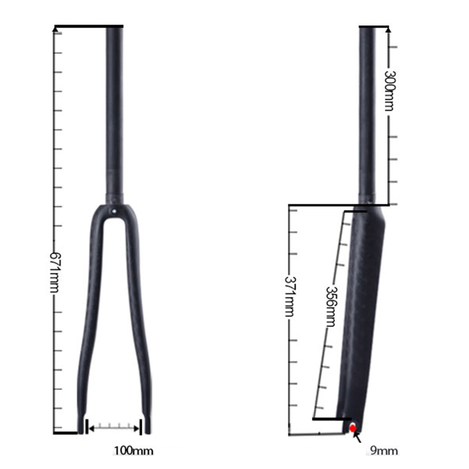 wholesale mountain Bicycle fork 700C carbon fiber road bike fork carbon mountain bike accessories