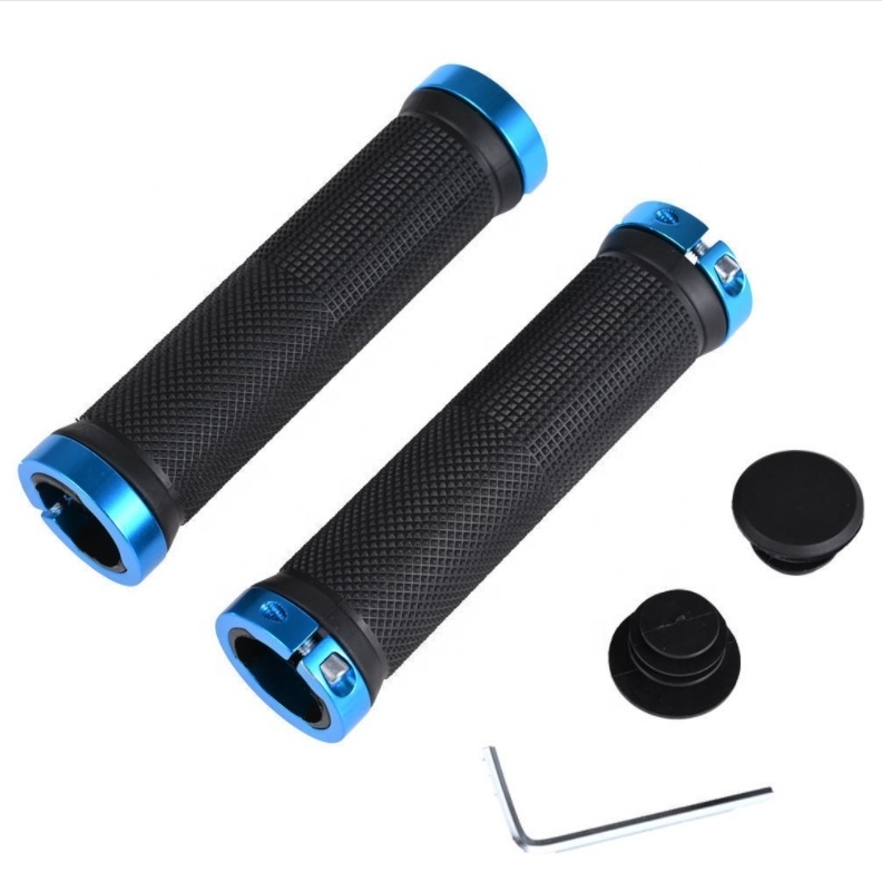 wholesale Soft Rubber Anti-slip Bike Handle Grips Lock On Bar End Mountain Road Cycling Bike Bicycle MTB Handlebar Cover Grips