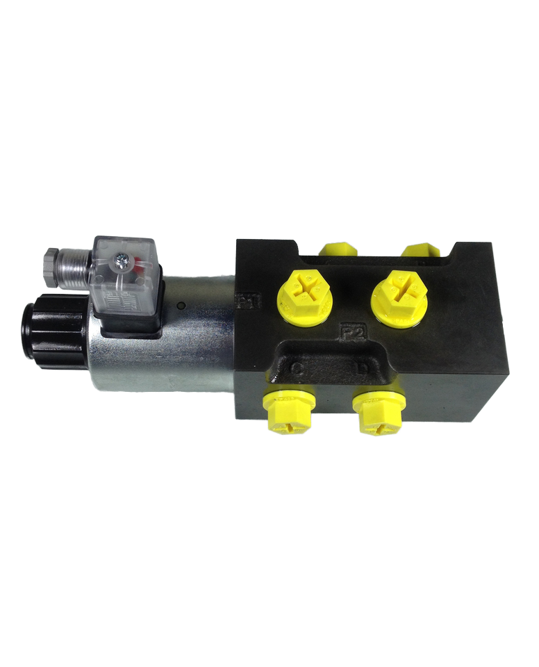 Oil circuit selection 2 position 6 ways bankable flow diverter solenoid operated directional hydraulic valve KV -6/2-10-G-24DC