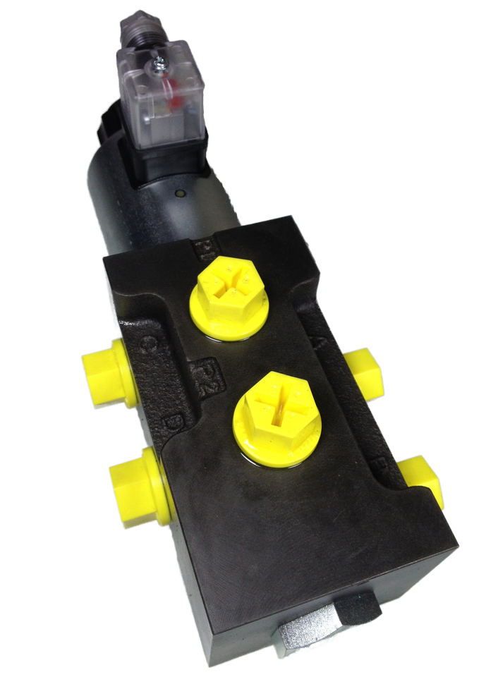 Oil circuit selection 2 position 6 ways bankable flow diverter solenoid operated directional hydraulic valve KV -6/2-10-G-24DC