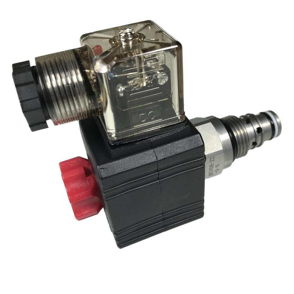 Poppet Normally closed 2 Position 2 Way Solenoid leakless Double Lock HSV08-28 High Pressure Threaded cartridge hydraulic valve