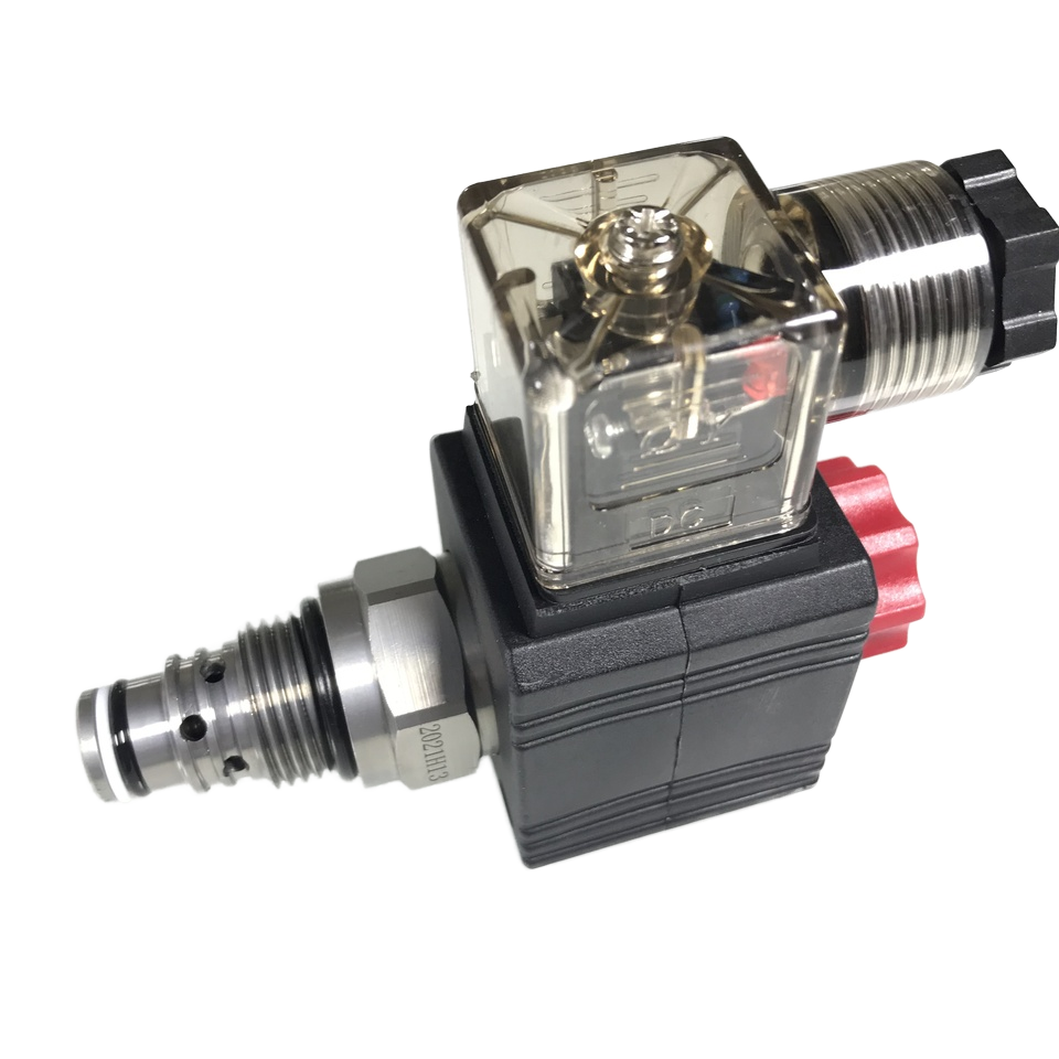 Poppet Normally closed 2 Position 2 Way Solenoid leakless Double Lock HSV08-28 High Pressure Threaded cartridge hydraulic valve