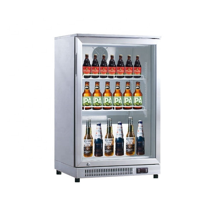 Beverage Fridge For Beer And Drinks Double Sliding Door Mini Bar Fridge Mini Freezer