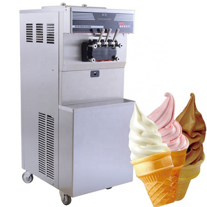 3 Flavors Commercial Soft Ice Cream Machine Frozen Yogurt Machine