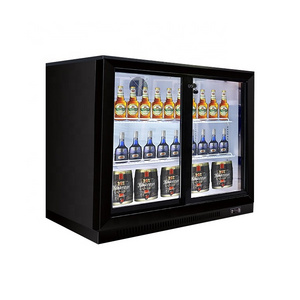 Beverage Fridge For Beer And Drinks Double Sliding Door Mini Bar Fridge Mini Freezer