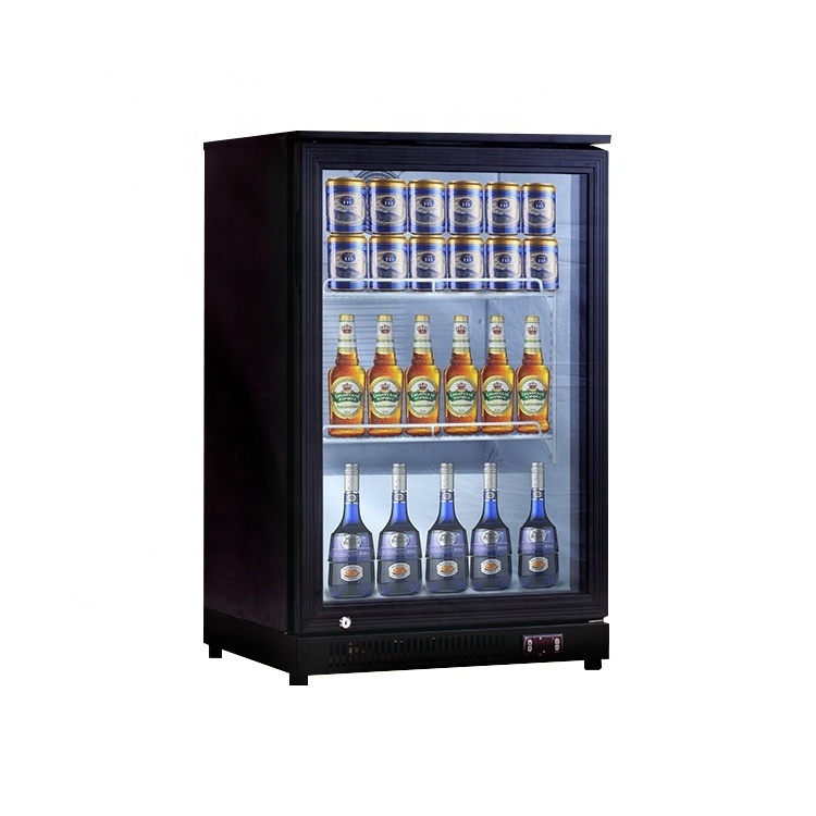 Beverage Fridge For Beer And Drinks Double Sliding Door Mini Bar Fridge Mini Freezer