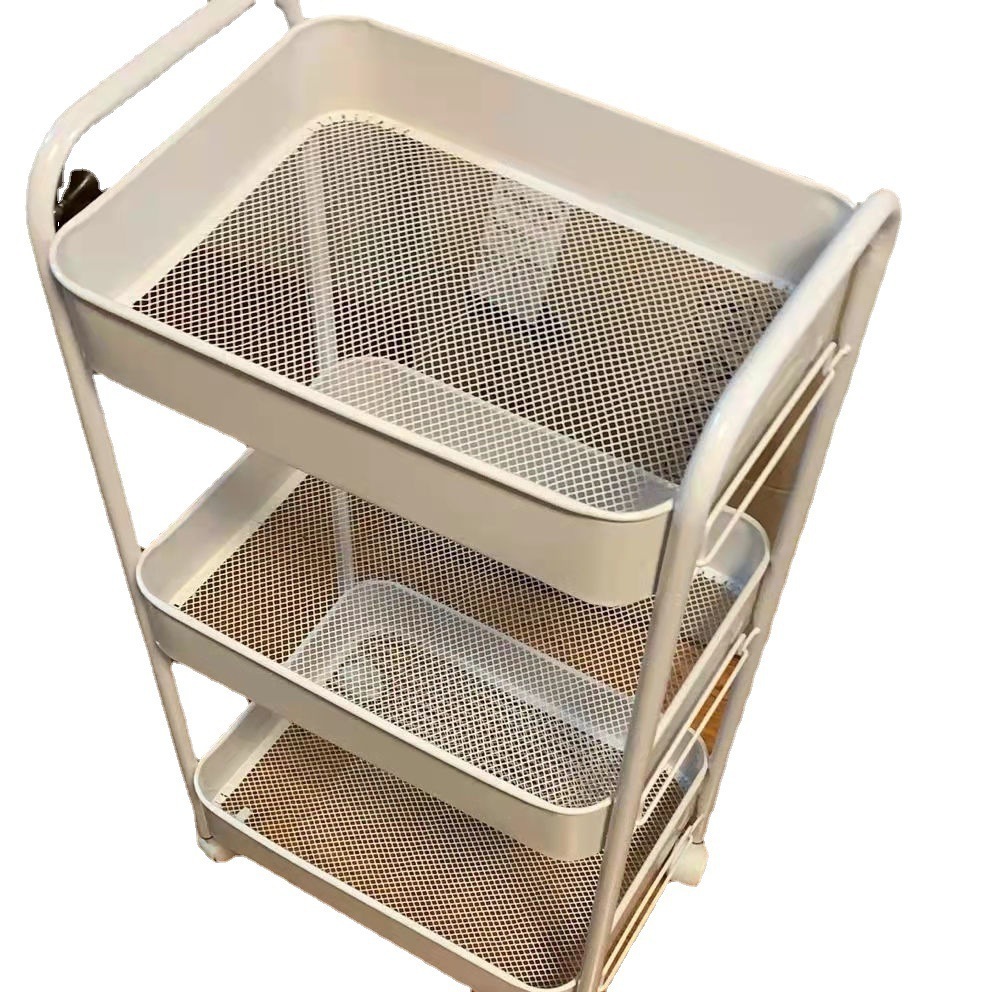 Household cart for food storage rack kitchen floor multi-layer storage rack mobile wheel multi-functional snacks storage