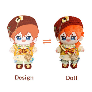 Design Your Own Doll 3D Face Plush Doll China Custom Plush Doll Stuffed Toys 20cm Plush Kpop Star Doll Plush Toy