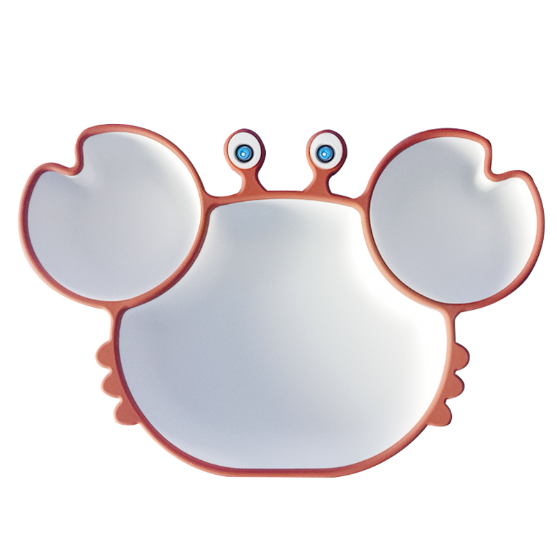 silicone New Arrival  top sell Non toxic silicone plate for kids Baby silicone Cute Crab plate