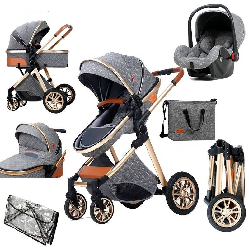 Bolina 3 in 1 Baby Stroller Pram With Bassinet And Swing Cradle For New Bebe Travel System Baby Carriage