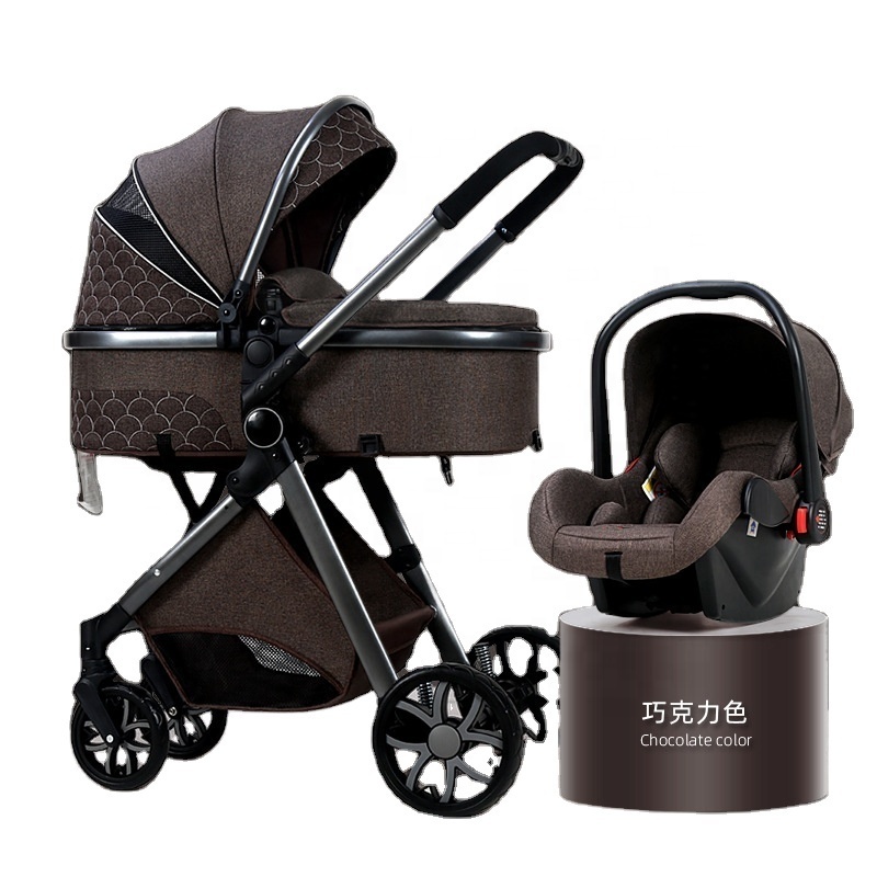 Bolina 3 in 1 Baby Stroller Pram With Bassinet And Swing Cradle For New Bebe Travel System Baby Carriage