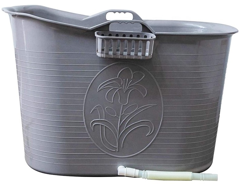 2021 Bath Bucket Grey Seating Bath for adults and children Plastic Mobile bathtub For Small bathrooms