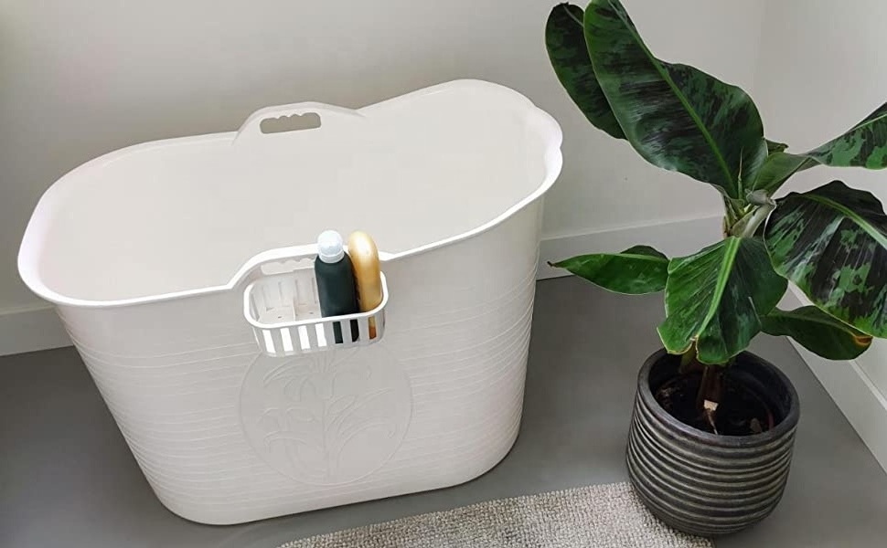 2021 Bath Bucket Grey Seating Bath for adults and children Plastic Mobile bathtub For Small bathrooms