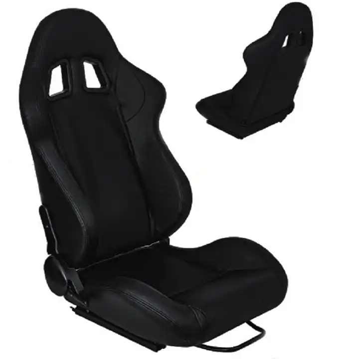 Universal Auto Parts Black PVC Cars Sports Seat Racing Seat With Double Rails