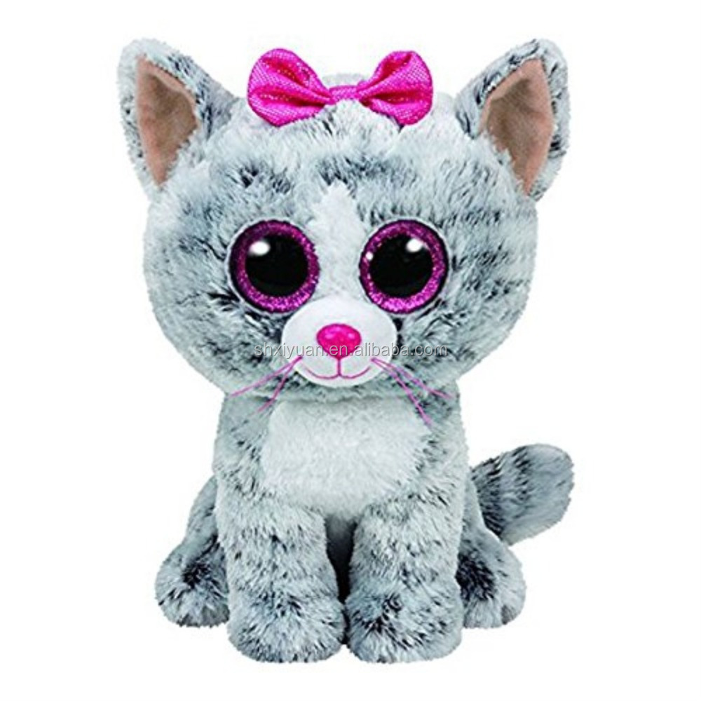 Wholesale customized stuffed animal plush big eyes cat toys