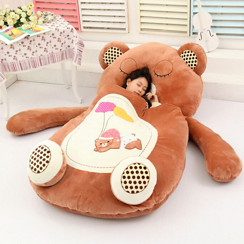 Custom Plush Animal Shape Bed Giant Stuffed & Plush Toy Animal Bag Bed For Kids Or Adults