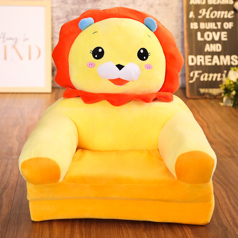 New Design Kids Pink Unicorn Elephant Teddy Bear Lion Pig Folding Sofa Bed Plush Animal Sofa Chair