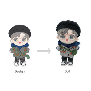 Custom Stuffed 10cm 15cm 20cm Korean Kpop Plush Idol Doll For Famous Music Star Group Fans Gifts