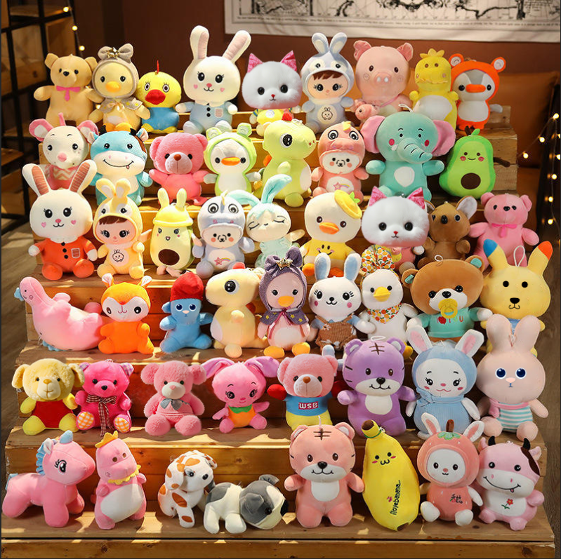 Wholesale cheap super soft cute funny claw crane machine plush stuffed animal toys for claw machine