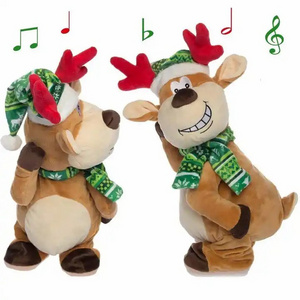 Hot Selling Funny Wriggle Doll Recorder Singing Cactus Plush Toy Dancing for Christmas Gifts