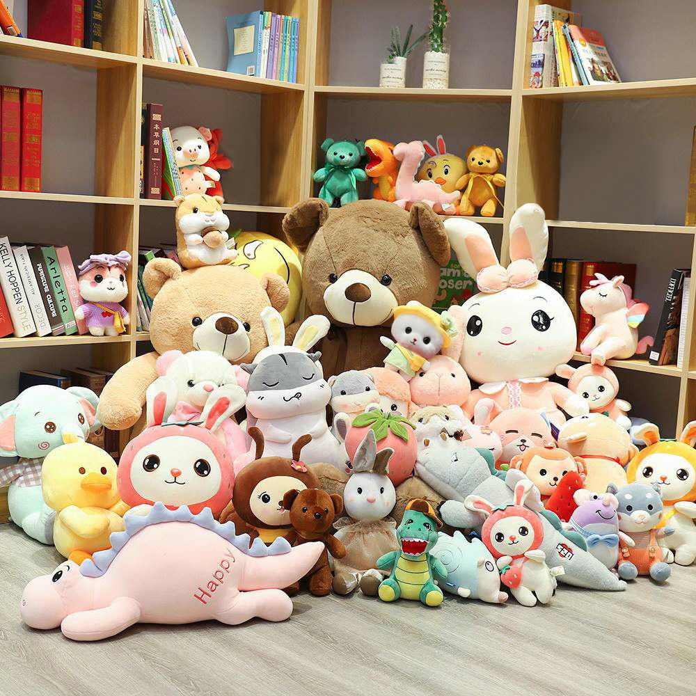 Wholesale cheap super soft cute funny claw crane machine plush stuffed animal toys for claw machine