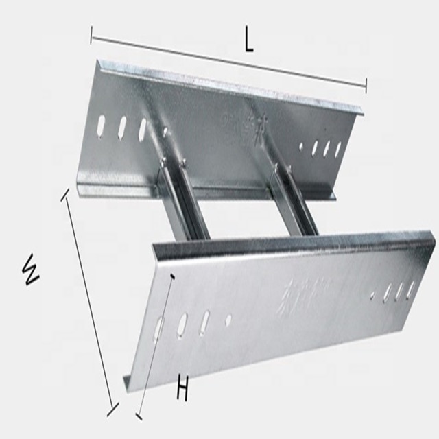 High Quality Customized galvanized steel telecom marine steel ladder rack cable tray channel ladder