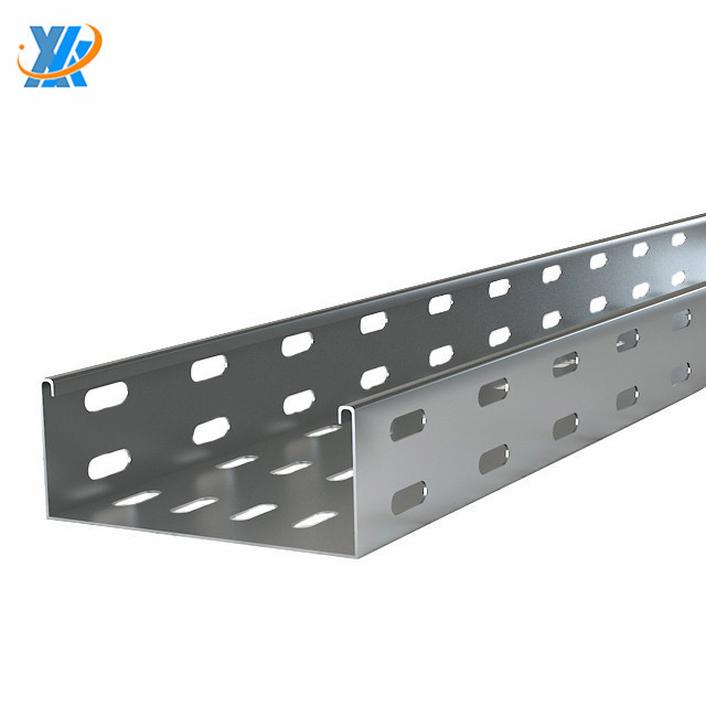 galvanized steel Ventilated Trough Cable Heavy Duty Perforated Cable Tray