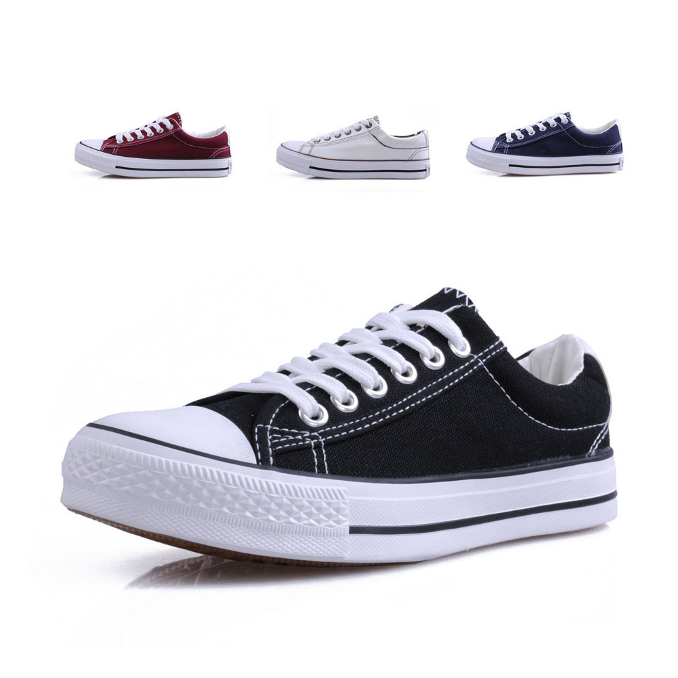 Wholesale custom design blank casual sneakers plain canvas shoes women