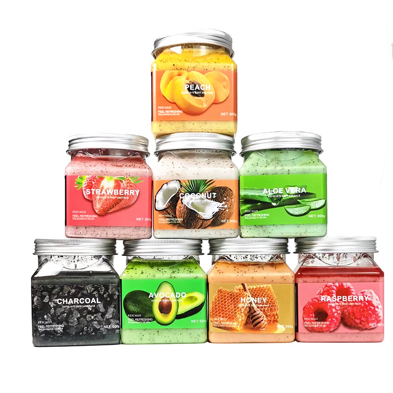 Body Scrub Natural Body Care Whitening Exfoliating Organic Skin Care Exfoliation Fruits Sea Salt  Body Hand Foot Scrub