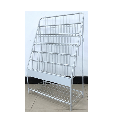 Retail lightweight metal display shelves, bookshelves information shelves with strong load-bearing capacity