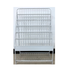 Retail lightweight metal display shelves, bookshelves information shelves with strong load-bearing capacity