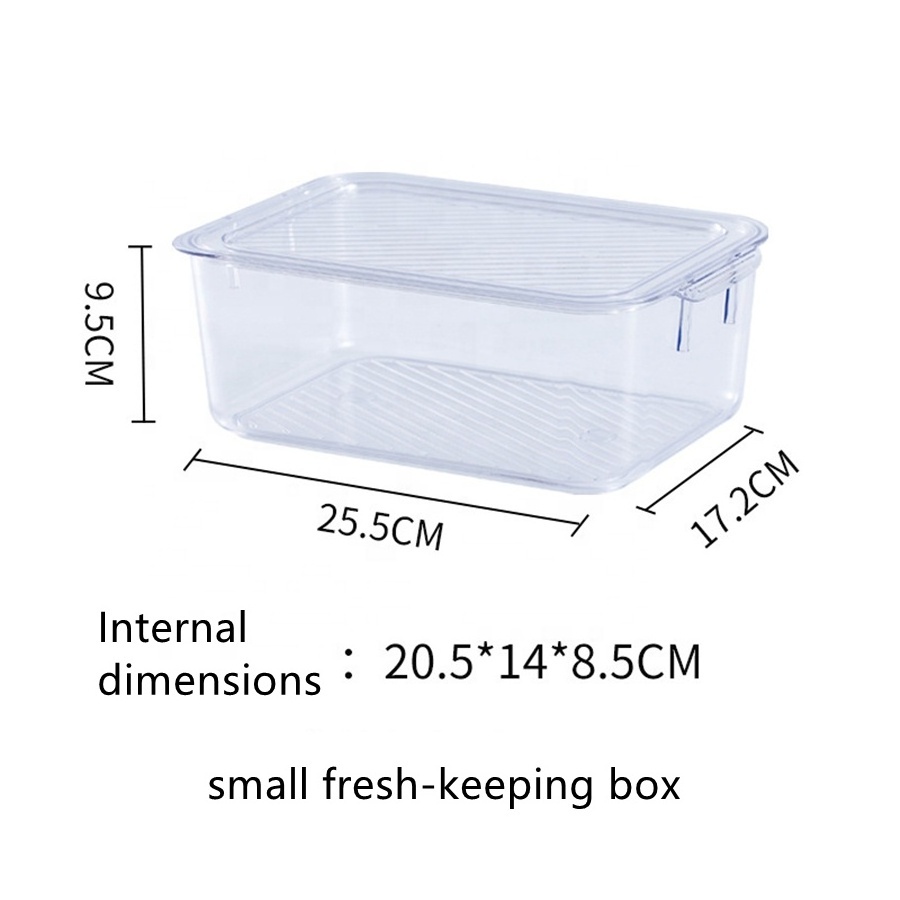 Kitchen storage refrigerator fresh-keeping freezer storage box with lid storage food fruit and vegetable finishing egg