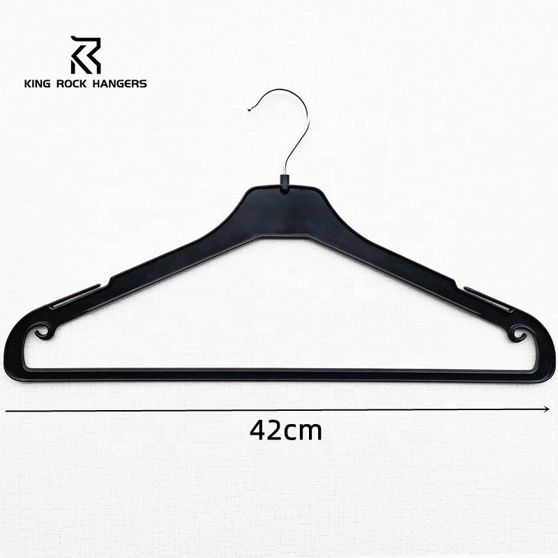 42CM Multifunctional Hang Clothes Skirt Pants Black Plastic Hanger