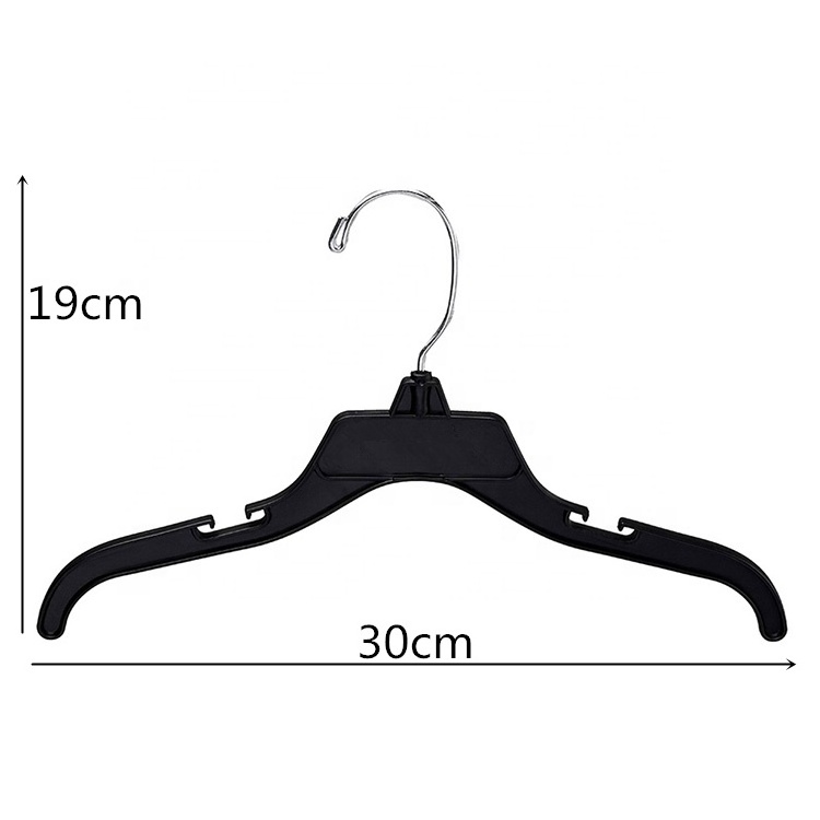 12 Inches Baby Kids Children Clothes Suit Garment Coat Top Black 30CM Plastic Child Hangers Wholesale