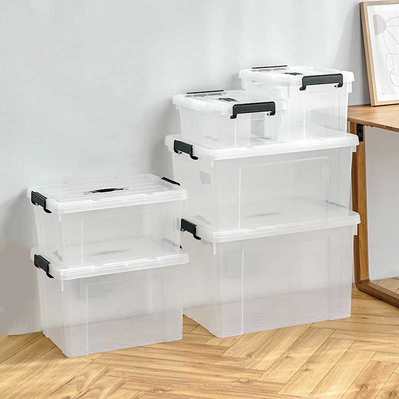 Waterproof Moisture-proof Transparent Storage Thickened Large Finishing Portable Plastic Box Wholesale