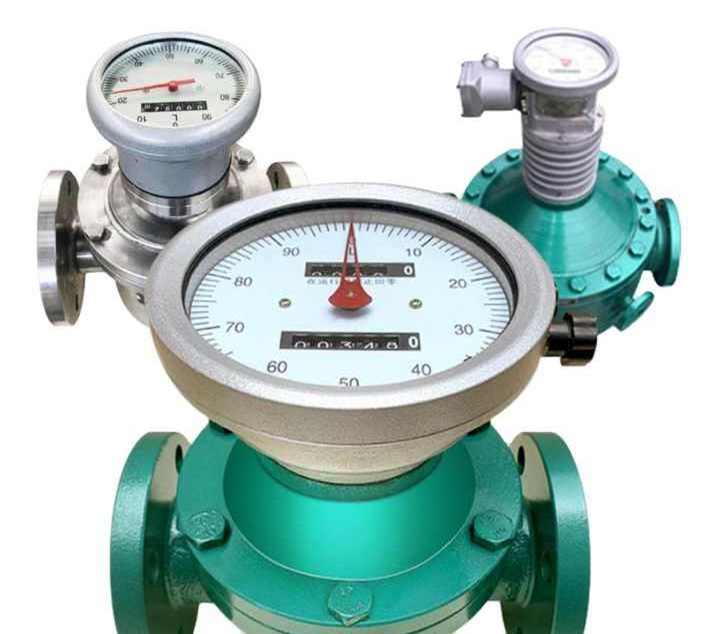 DN50 DN 65 DN100 Oval Gear Flow Meter Mechanical With External Heat Jacket Asphalt Bitumen For Measurement