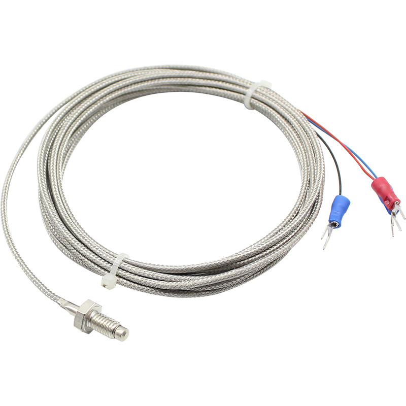 M6 M8 High Temperature Industrial Thermocouple Sensor 2 Wire 3 Wire Screw Temperature Sensor