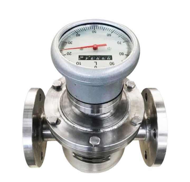 DN50 DN 65 DN100 Oval Gear Flow Meter Mechanical With External Heat Jacket Asphalt Bitumen For Measurement