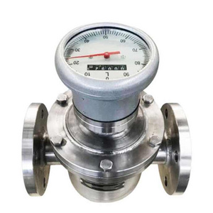 DN50 DN 65 DN100 Oval Gear Flow Meter Mechanical With External Heat Jacket Asphalt Bitumen For Measurement