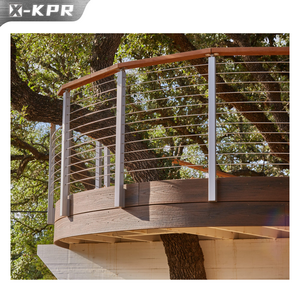 X-KPR Wholesale High Quality  wire cable railing handrail balustrade stainless steel deck cable railing post