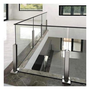 X-KPR New Design Wholesale plexiglass railing outdoor stair railing design balcony glass railing