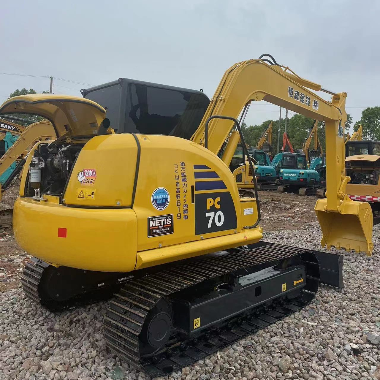 Japan Original Low working hours used komatsu pc70/pc70-7/pc708 Excavator 7 ton mini Hydraulic Crawler digger