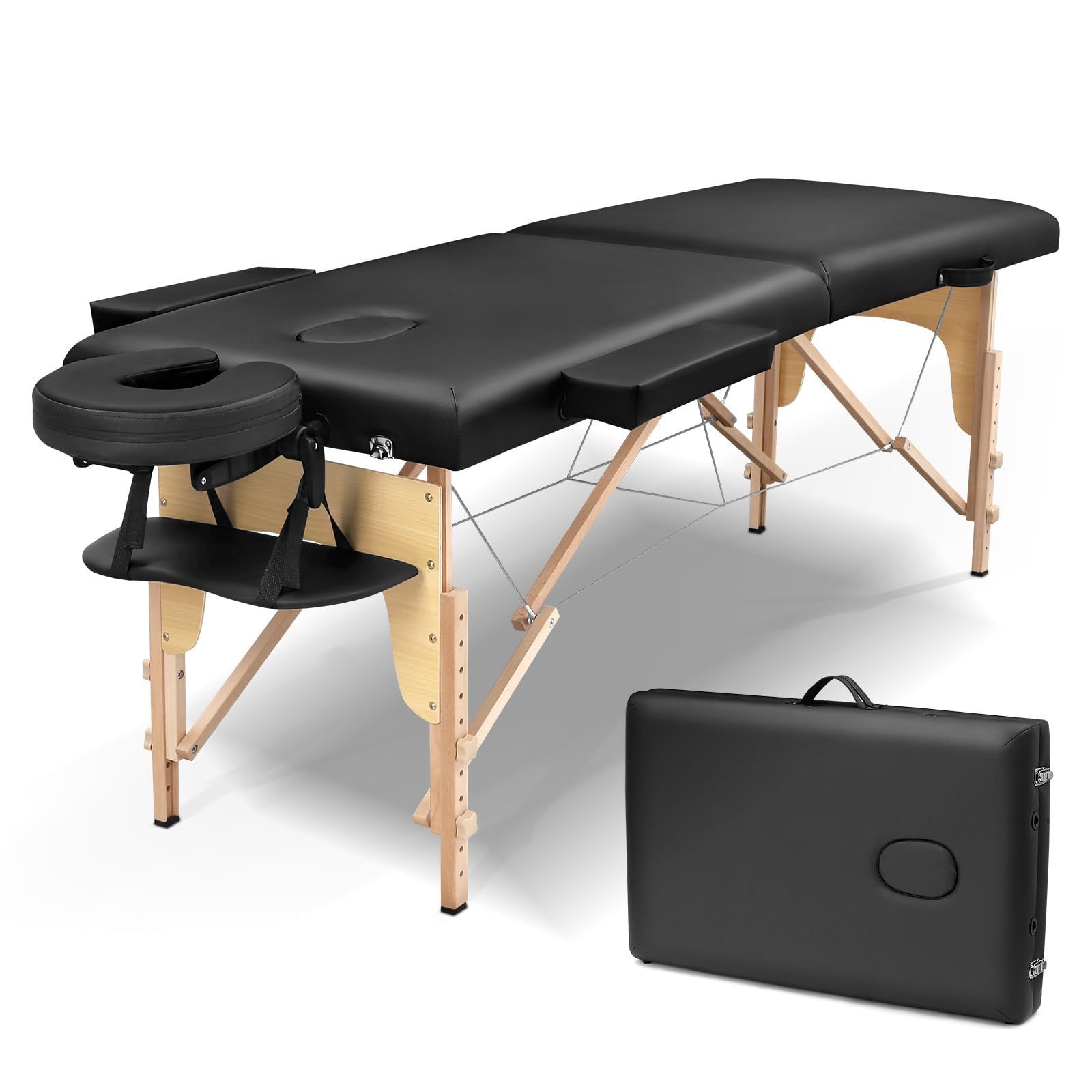 Spa salon furniture wood frame Massage table Beauty foldable Portable Facial Massage Bed