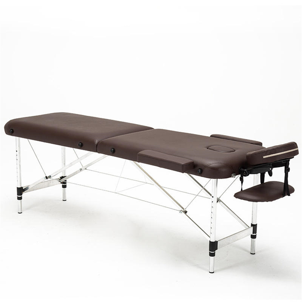 Folding Full Body Massage Table Adjustable Hight Metal Beauty Bed