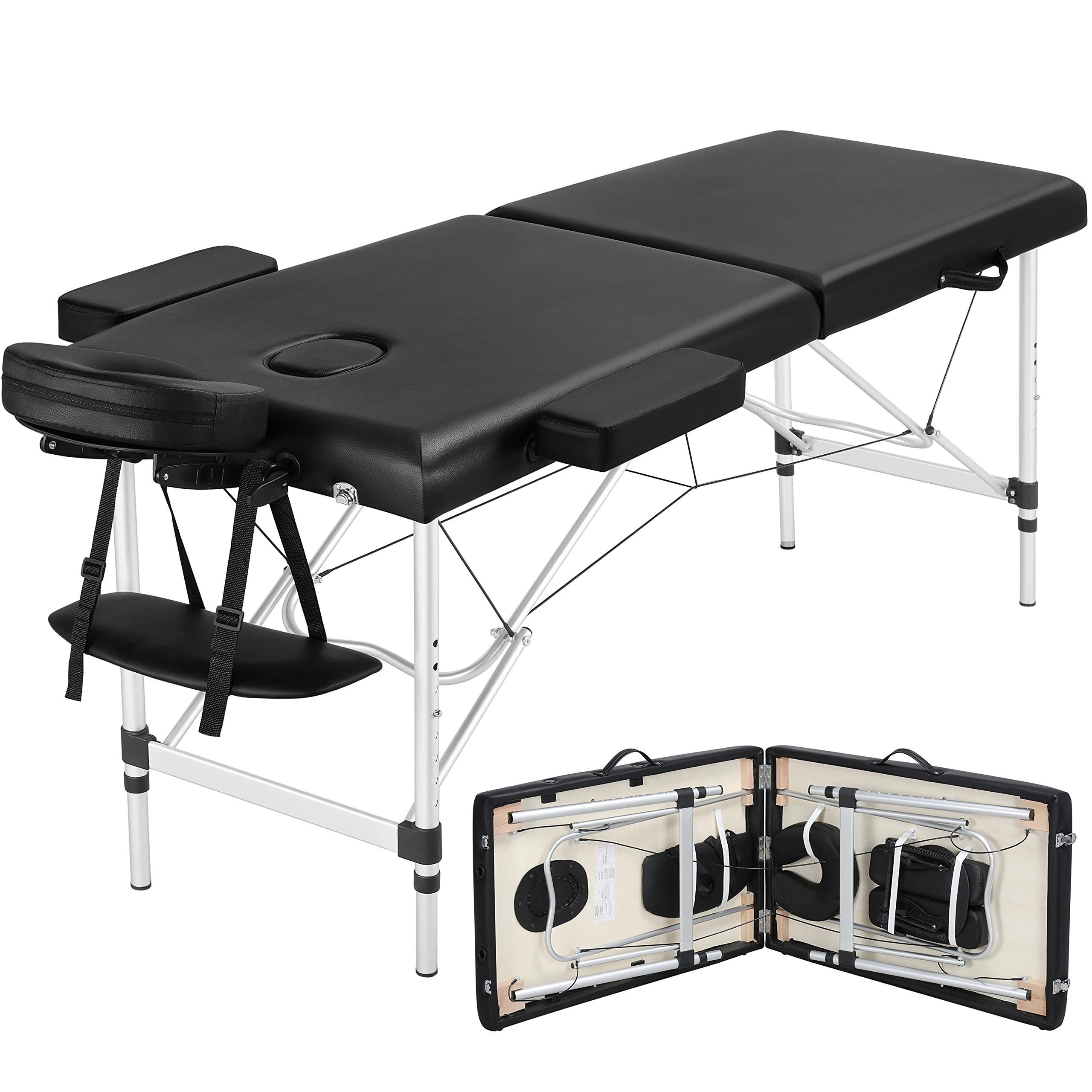 Manufacturer's Direct Sales-Portable Folding Massage Table Adjustable Height Bedroom Hotel Manicure Foot Therapy Beauty Facial