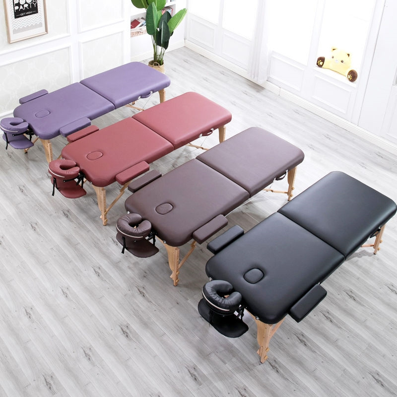 Spa salon furniture wood frame Massage table Beauty foldable Portable Facial Massage Bed and Portable massage table