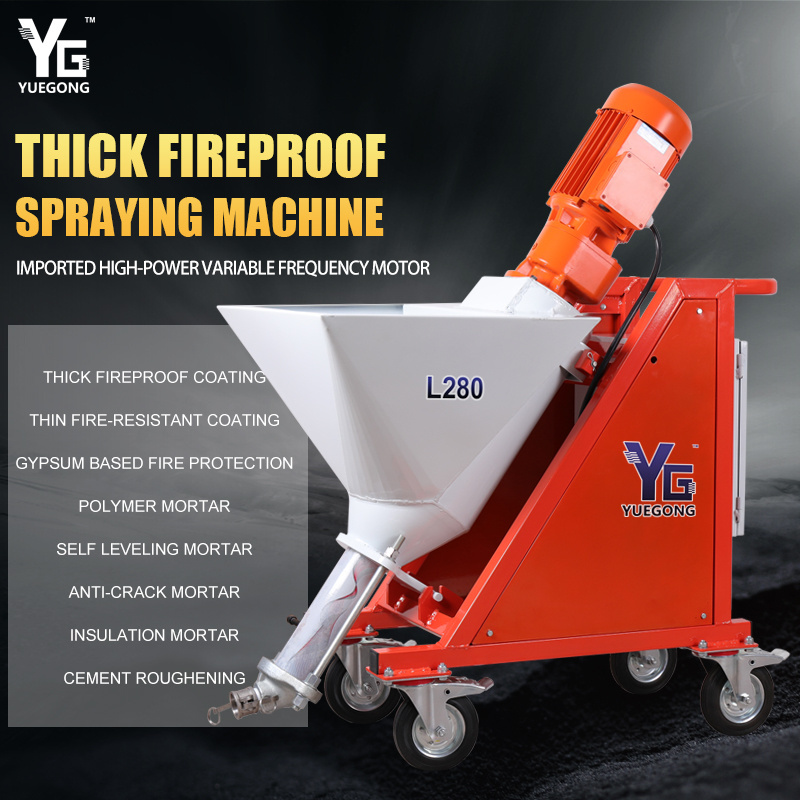 High Efficiency mortar spraying equipment wall cement spray plaster machine plunger pump concrete spraying machine